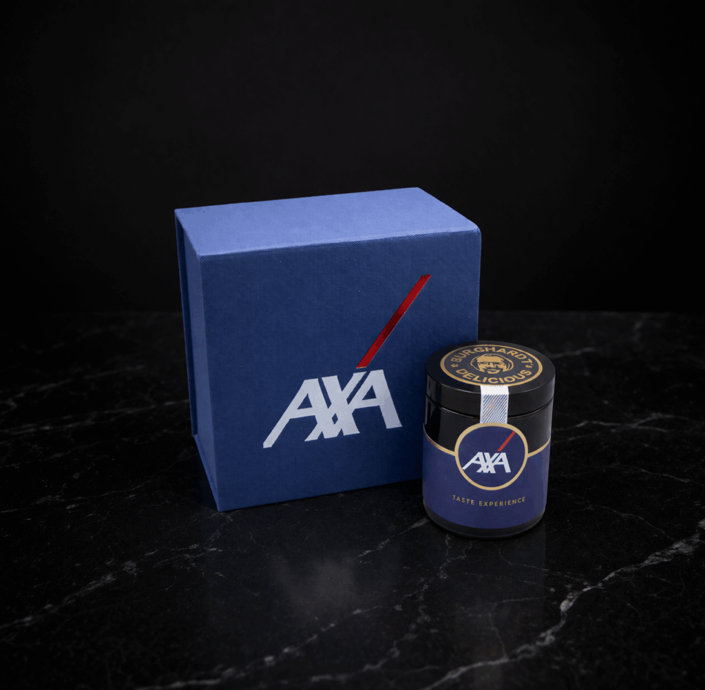 Burghardt Delicious und AXA ein personalisiertes Kundengeschenk für die AXA Kunden