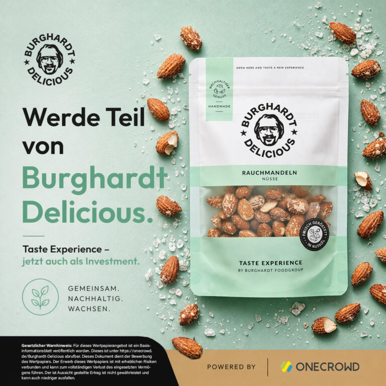 Burghardt Delicious macht aktuell Crowdfunding mit Onecrowd. Werde jetzt ein Teil und Investor