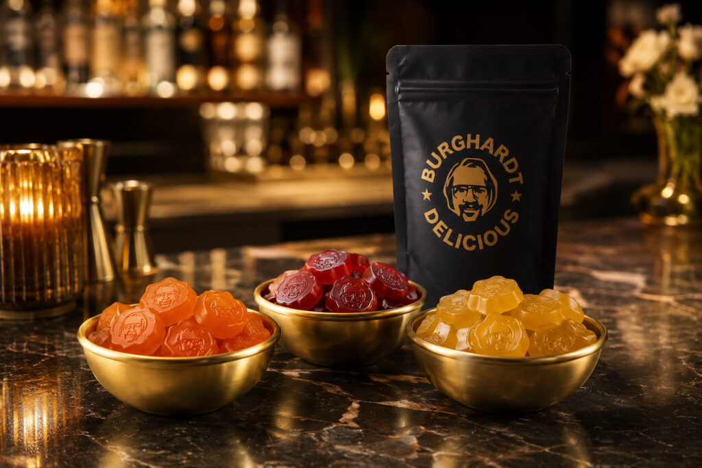 Fruchtgummi mit Logo in Wunchfarbe, Form und Geschmack definieren bei Burghardt Delicious