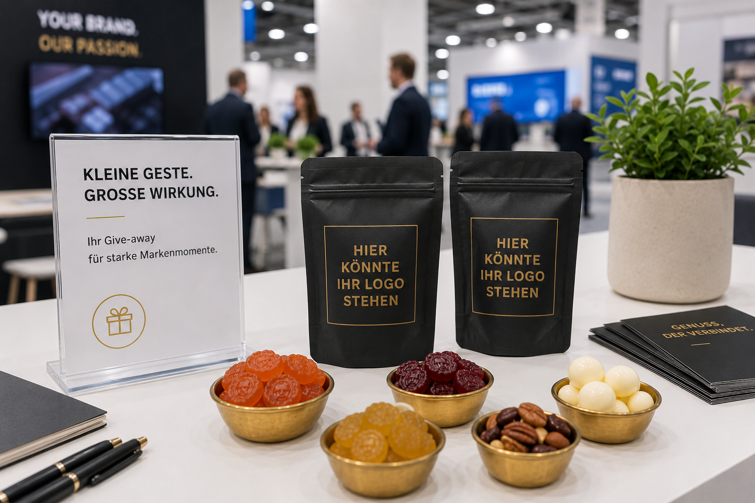 Messegeschenke Snacks von Burghardt Delicious auch personalisierte Fruchtgummis